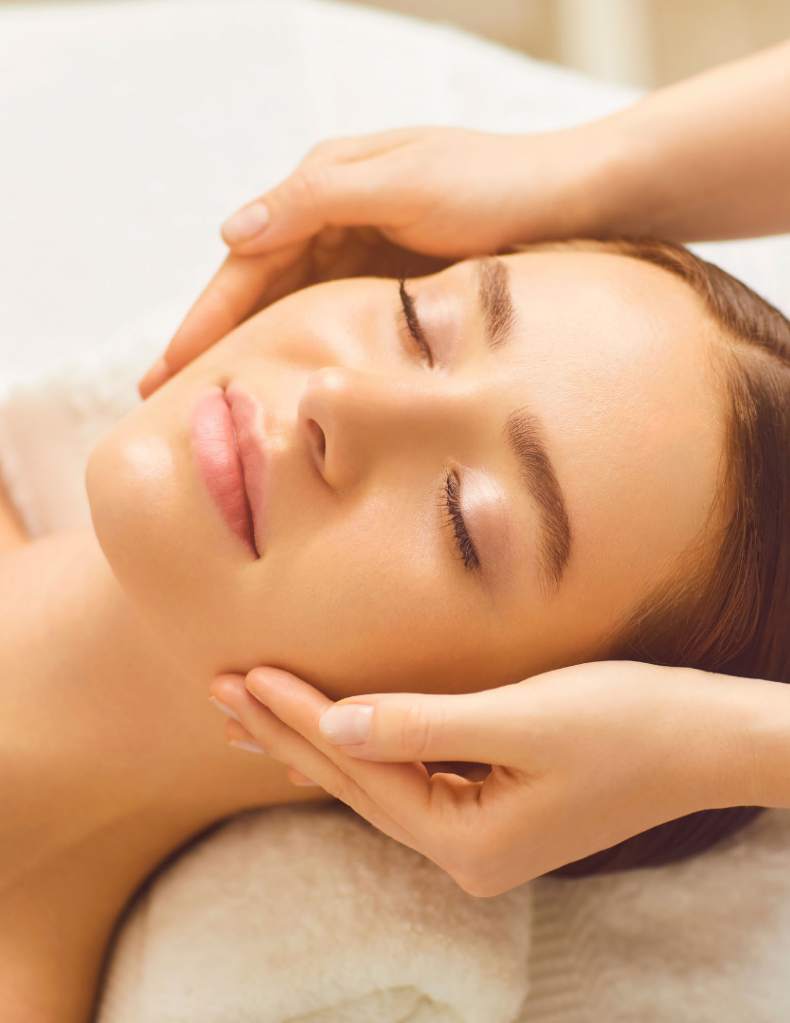 Relaxing luxury facial massage at Shasta Destination Skin in Coral Gables, Miami. Personalized holistic skincare treatments designed to enhance natural radiance, facial contour, and overall skin wellness.