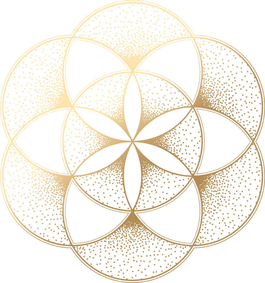 Sacred geometry Flower of Life symbol representing harmony, unity, and energetic balance. Ideal for holistic healing sessions, energy therapies, chakra alignment, meditation, and spiritual wellness. This timeless design embodies interconnectedness and deep restoration, perfectly aligned with holistic treatments and mind-body-spirit practices.