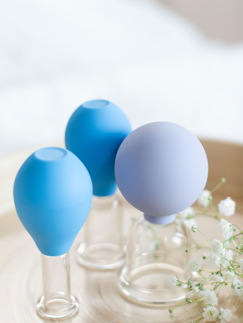 Facial cupping treatment designed to stimulate lymphatic drainage, improve circulation, reduce puffiness, and naturally sculpt facial contours.